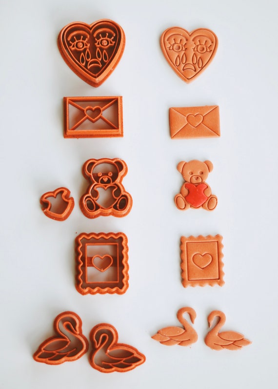 Valentine’s Day Clay Cutter Set, Polymer Clay Earring Cutter