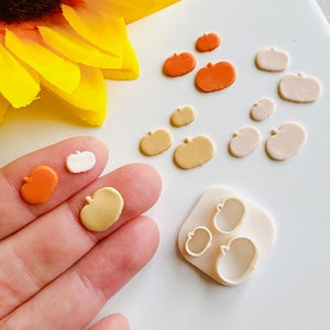 Kürbis Herbst 2018 Micro Stempel Cutter | Polymer Clay Ausstechformen | Herbst Ohrring Stempel | Herbstliche Ausstecher