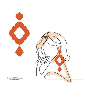 Klassiskt set med hängande örhängen (set med 3 delar) | Unikt set med örhängen i lera