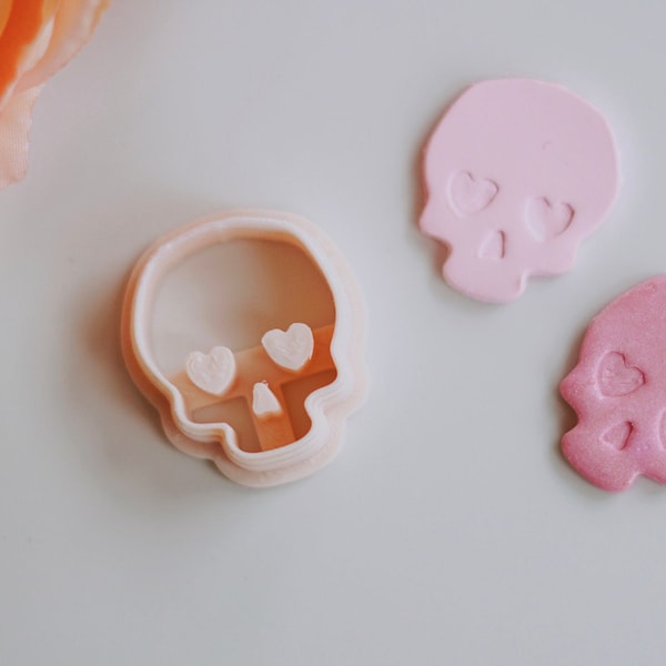 Valentine's Day Heart Skull Polymer Clay Earring Cutters | Valentine's Earring | Valentines Cutter Shape