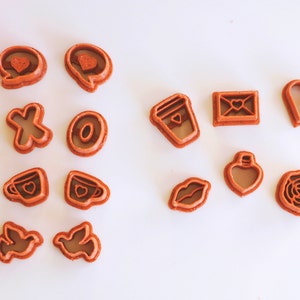 MINI Valentine's Day Polymer Clay Earring Cutters | MINI Heart Cutters | Cute Heart Cutter Set