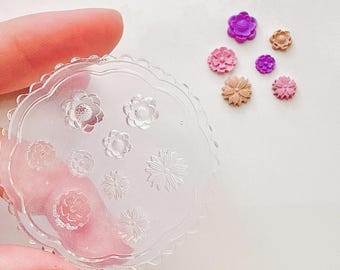 Micro Flower Silicone Molds (Mixed Flowers) | Jewelry Making Craft DIY Mold| Flower Floral Polymer Clay Molds