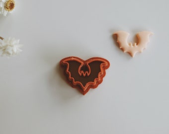 Flying Bat Clay Earring Cutter | Halloween Polymer Clay Cutter | Fall (Autumn) Earring Cutters