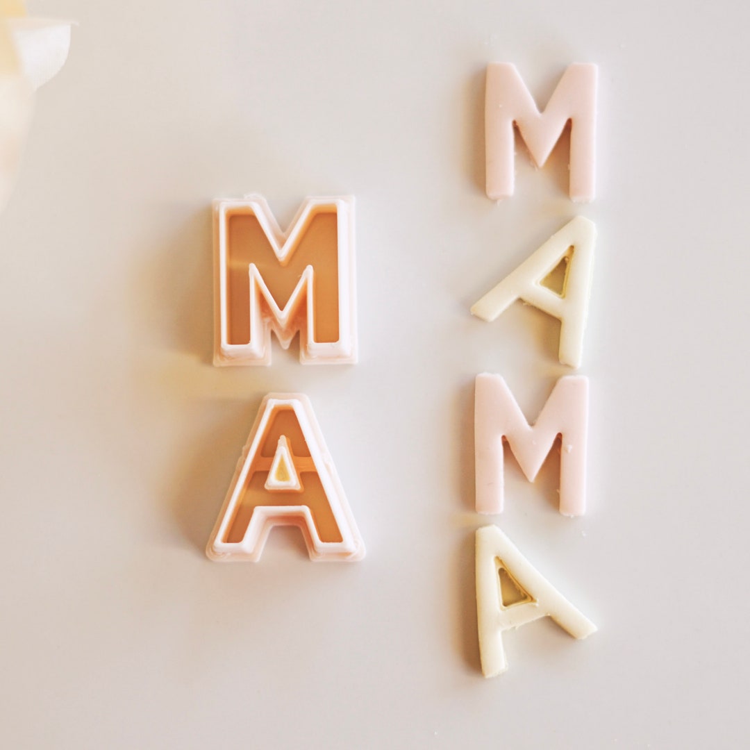 MAMA Lettering Cutters (2 Cutter Set)| Mothers Day Clay Cutters | Mom ...