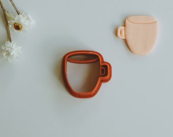 Coffee Mug Cup Clay Cutter | Cup Clay Earring Cutter (Embossing) | Halloween Clay Cutter | Fall (Autumn) Earring Cutters