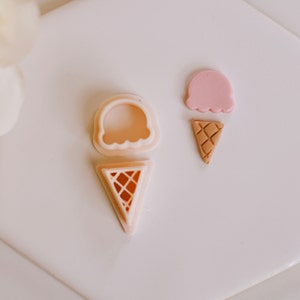 Eistüten Ausstecher aus Polymer Clay (2 Stück) | Summer Beach Life Clay Cutter - 2023 Sommerkollektion Polymer Clay Cutter
