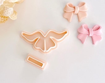 Cortadores de argila de polímero Coquette Bowtie 3D (3 peças) #2 | Conjunto de cortador de arco 3D | Ferramentas para joalheria | Confecção de brincos | Ferramentas de argila