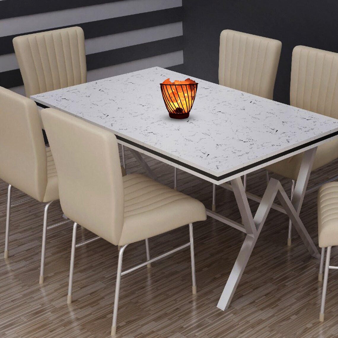 Himalayan Salt Lamp Metal Basket Frame Etsy