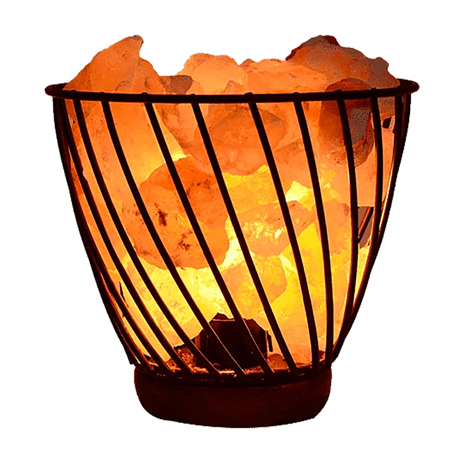 Himalayan Salt Lamp Metal Basket Frame Etsy