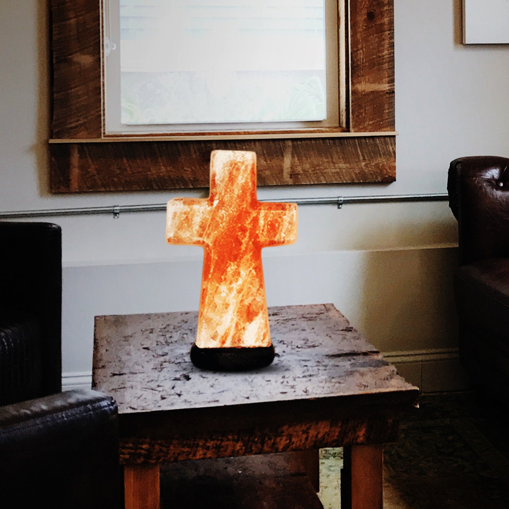 Himalayan Salt Cross Lamp 9 Inches Pink Salt Lamp Etsy