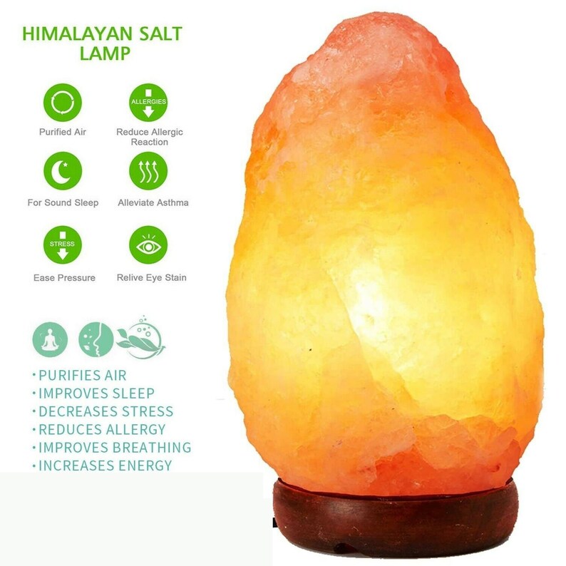 Salt Lamp Natural Pink Himalayan Rock Ease Anxiety Eczema Etsy