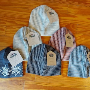 Sporty Wool Flat Knit Beanie - Cozy and warm Winter or Ski Wear