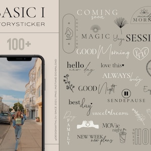 100+ Instagram Story Stickers Daily Basic Lettering Story Inspo Instagram everyday everyday good Morning good Night Basic Stickers weekend