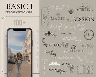 100+ Instagram Story Stickers Daily Basic Lettering Story Inspo Instagram everyday everyday good Morning good Night Basic Stickers weekend