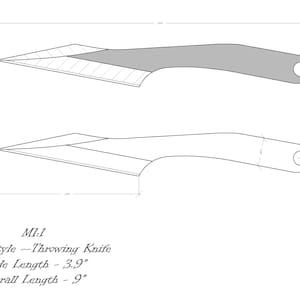 Throwing Knife Template, DIY Knife Design (PDF Pattern)