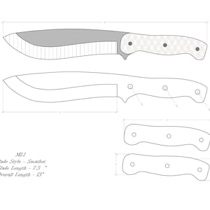 Knife Template: Smachet Blade Style (PDF Pattern)