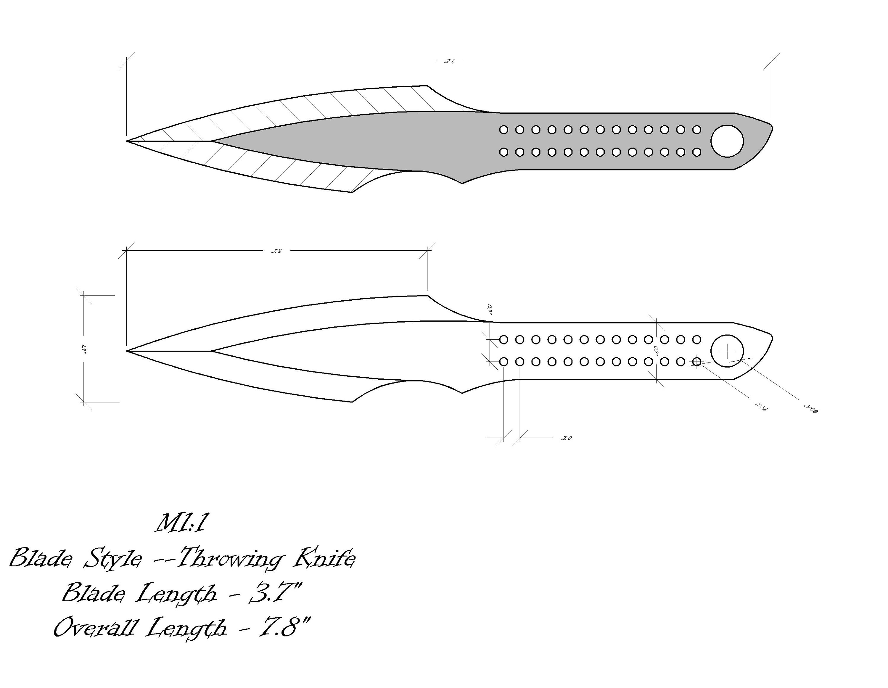 Throwing Knife Template Throwing Knife Template