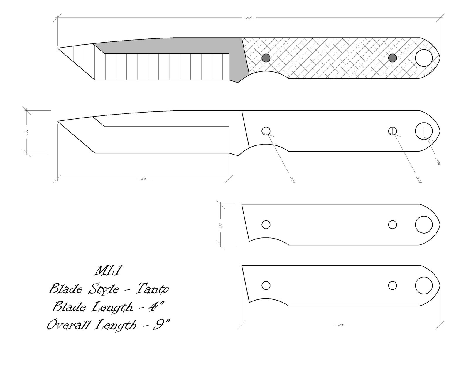 Knife Drawing/knife Sketch/knife Templates Printable/custom Knife