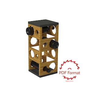Wine Rack Plans,  Plywood wine rack plan, Wine holder plan, Wine Display Rack Plan, Plywood project plan