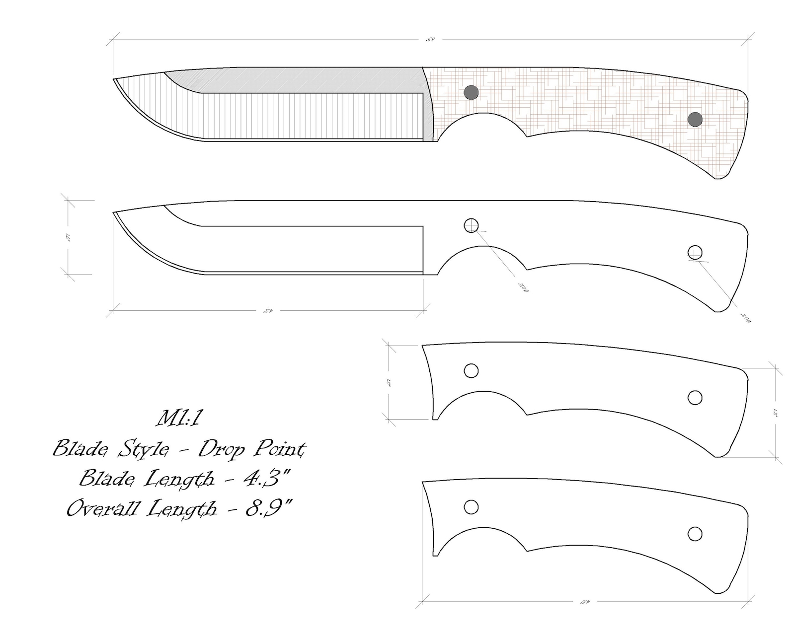 Knife Drawing/knife Sketch/knife Templates Printable/custom Knife