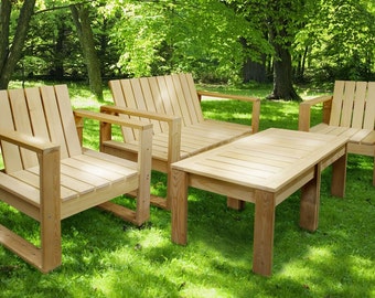 Outdoor furniture plan, Garden furniture  plans in PDF format, outdoor wooden bench plans,  diy wood bench plan, woodworking patio bench