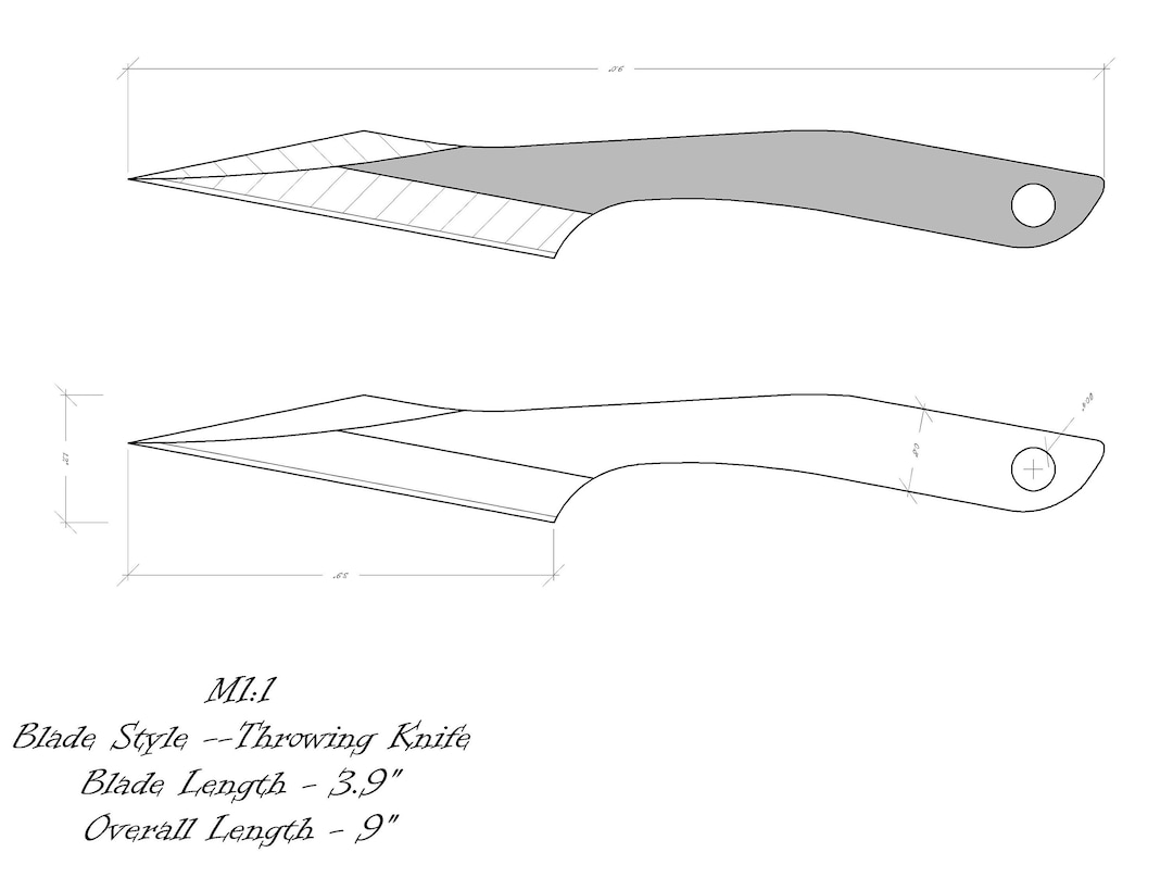 Knife Drawing/knife Sketch/knife Templates Printable/custom Knife