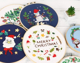 Christmas Embroidery Kit Christmas Full Embroidery Kit Suitable For Beginners Christmas Gift