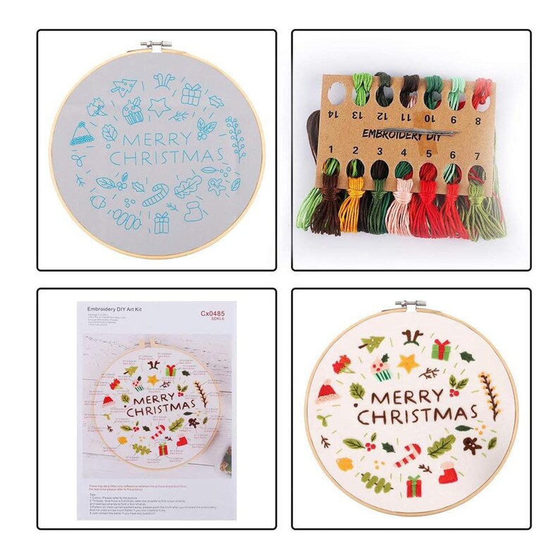 Christmas Embroidery Kit Christmas Full Embroidery Kit Suitable For Beginners Christmas Gift image 4