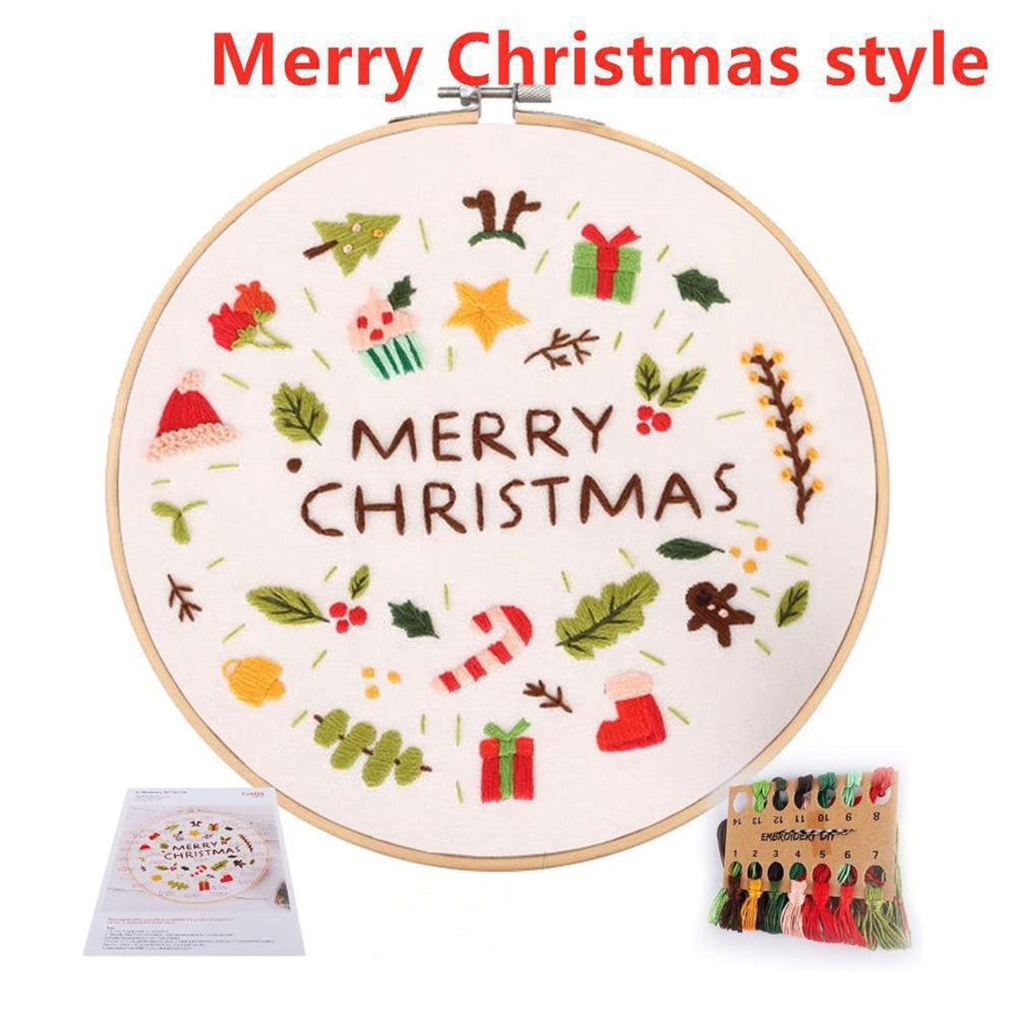 Christmas Embroidery Kit Christmas Full Embroidery Kit Suitable For