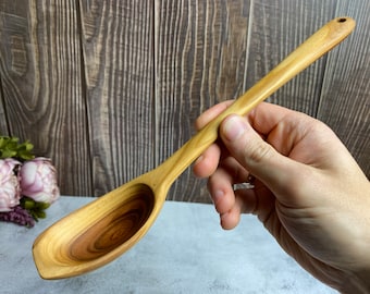 Handmade wooden spoon | Fruit tree | Plum tree | 27 cm