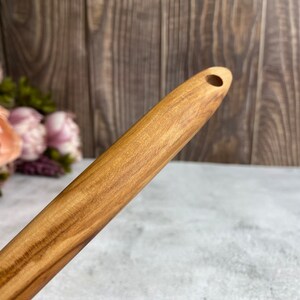 Handmade wooden spoon Fruit tree Apple tree 32 cm image 4