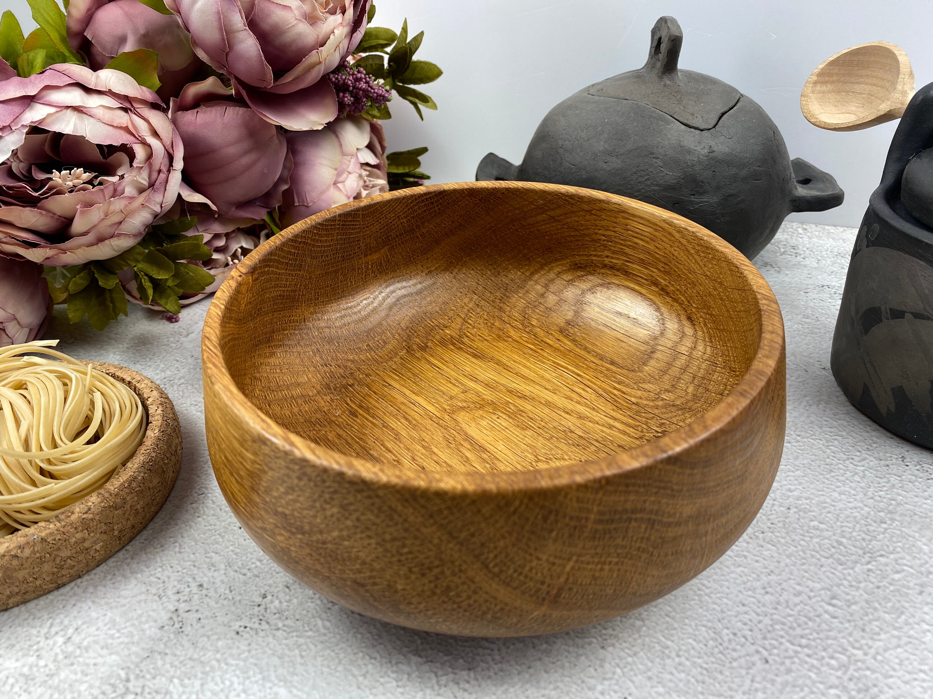 Handmade wooden bowl Oak tree Ø 16 cm Etsy