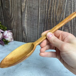 Handmade wooden spoon Fruit tree Plum tree Apple tree Ash tree image 8