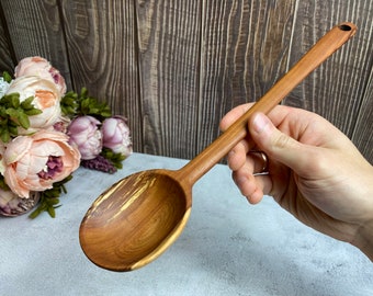 Handmade wooden spoon | Fruit tree | Apple tree | 32 cm