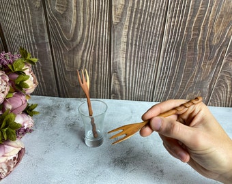 Handmade wooden fork | Fruit tree | Apple tree | Small fork