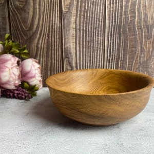 Handmade wooden bowl | Oak tree | Wooden dish | Ø 18 cm