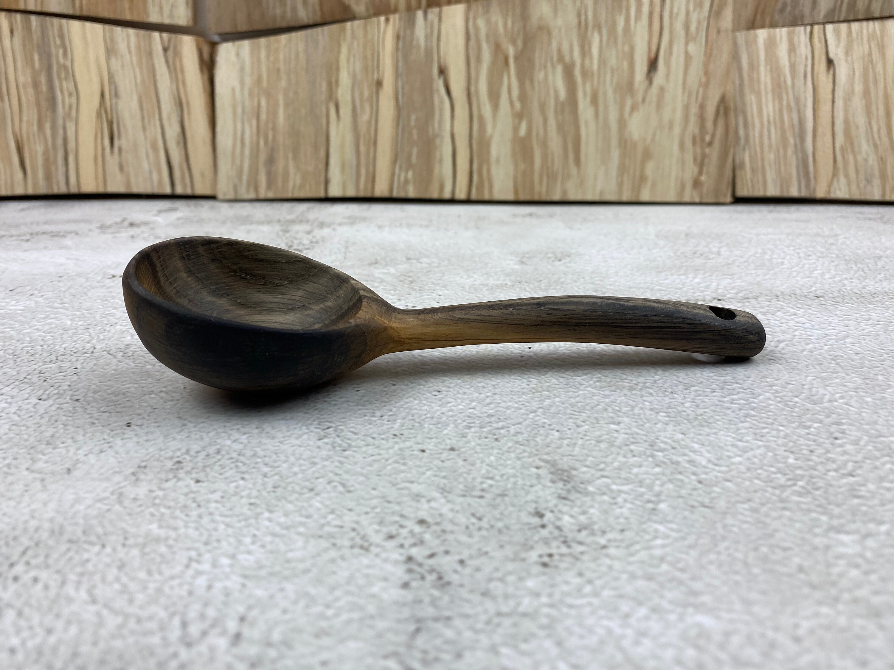 Hardened Handmade Wooden Spoon Ash Tree 15 Cm Etsy