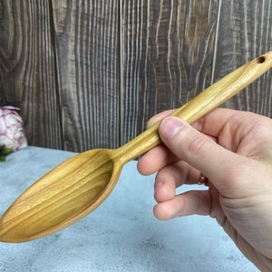 Handmade wooden spoon Fruit tree Plum tree Apple tree Ash tree image 10