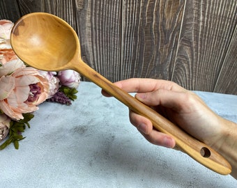 Handmade wooden spoon | Fruit tree | Apple tree | 30 cm