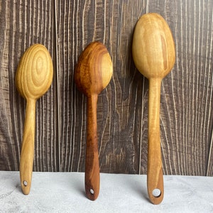 Handmade wooden spoon Fruit tree Plum tree Apple tree Ash tree image 4