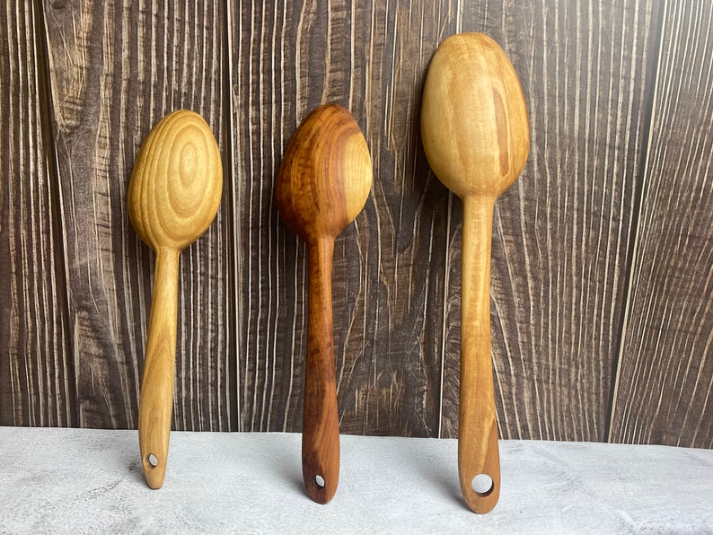 Handmade wooden spoon Fruit tree Plum tree Apple tree Ash tree image 4