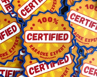 Certified Karaoke Expert Sticker