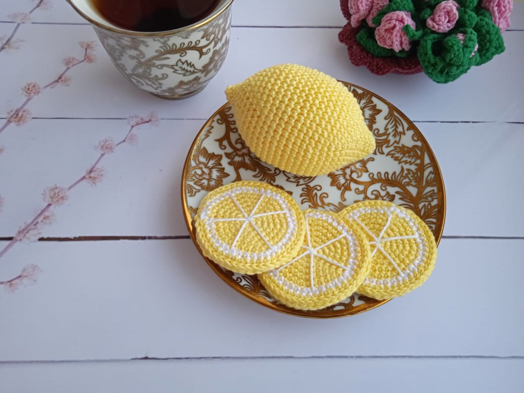 Crochet Lemon Crochet lemon set Crochet lemon slice Crochet | Etsy