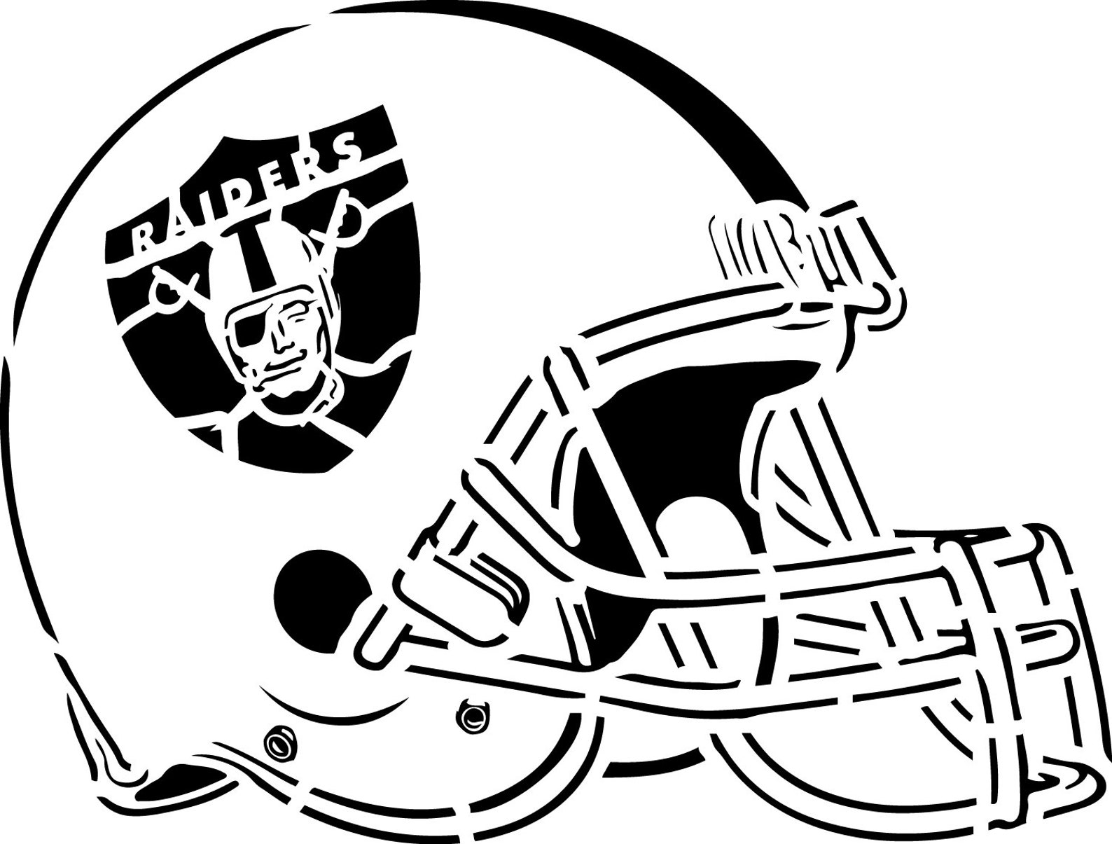 Raiders helmet stencil for airbrushing t shirts | Etsy