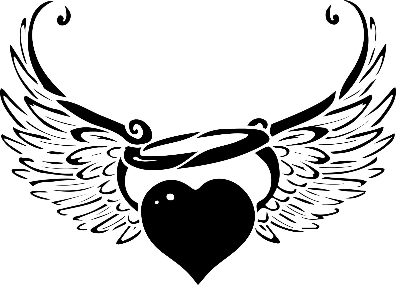 Heart With Wings T Stencil for Airbrushing T Shirts Etsy