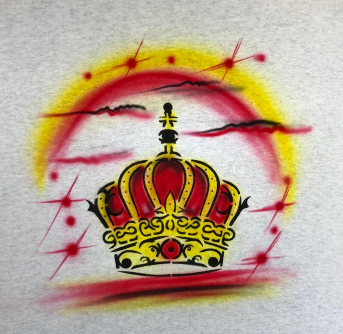 King Crown Stencil for Airbrushing T Shirts Etsy