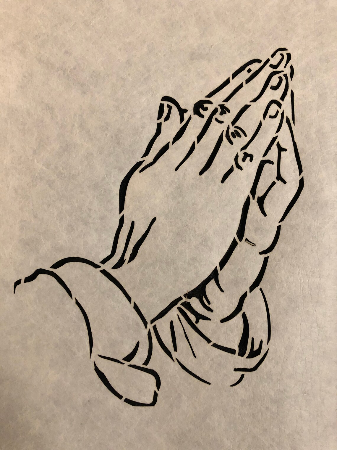 Praying Hands Stencil for Airbrush Tshirts the Material is Etsy Israel