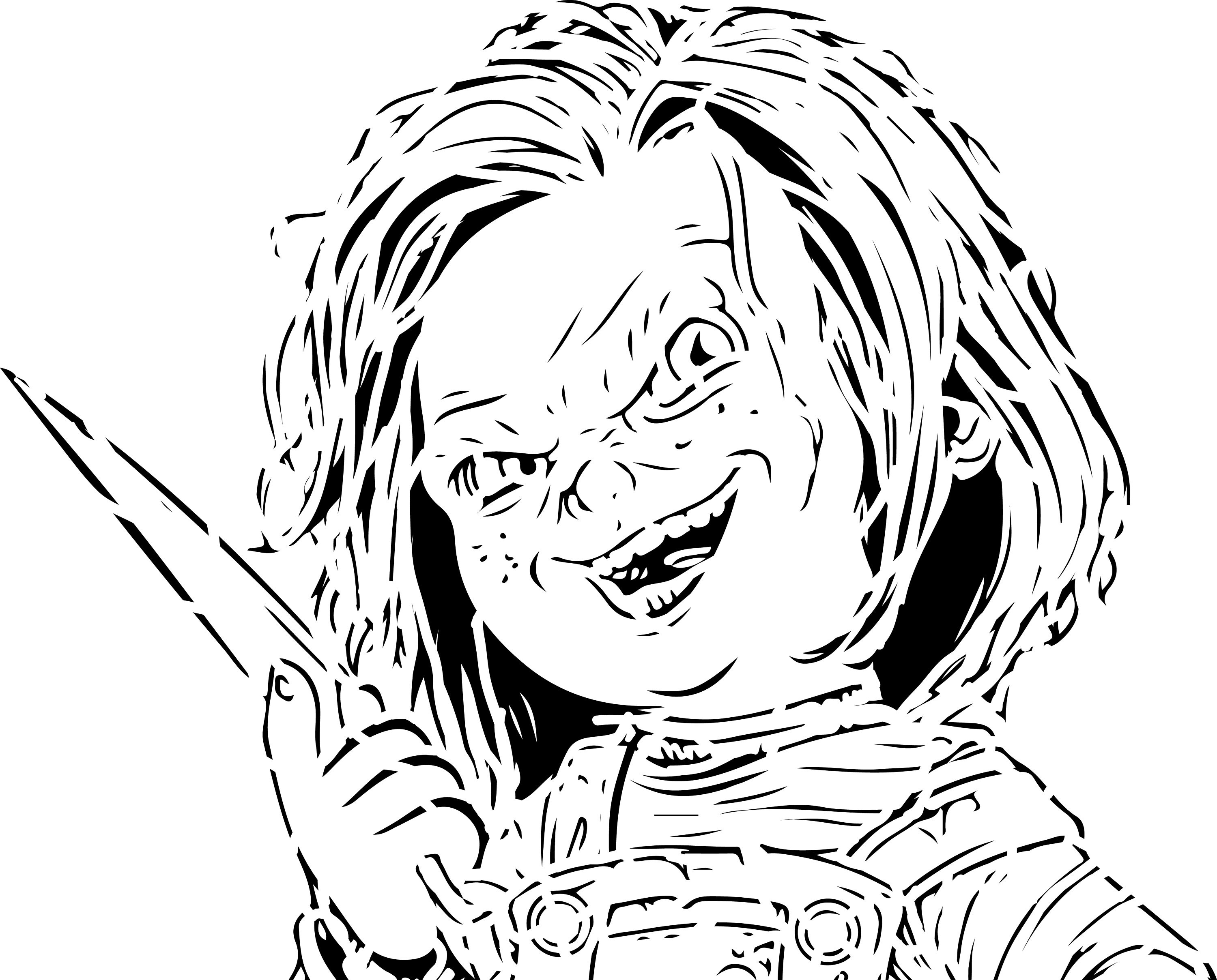 Chucky Stencil Chucky Stencil