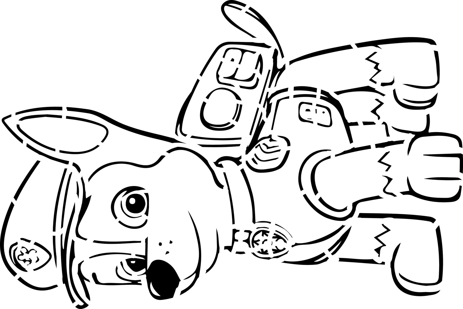 Chase Paw Patrol Stencil for Airbrushing T Shirts - Etsy Singapore
