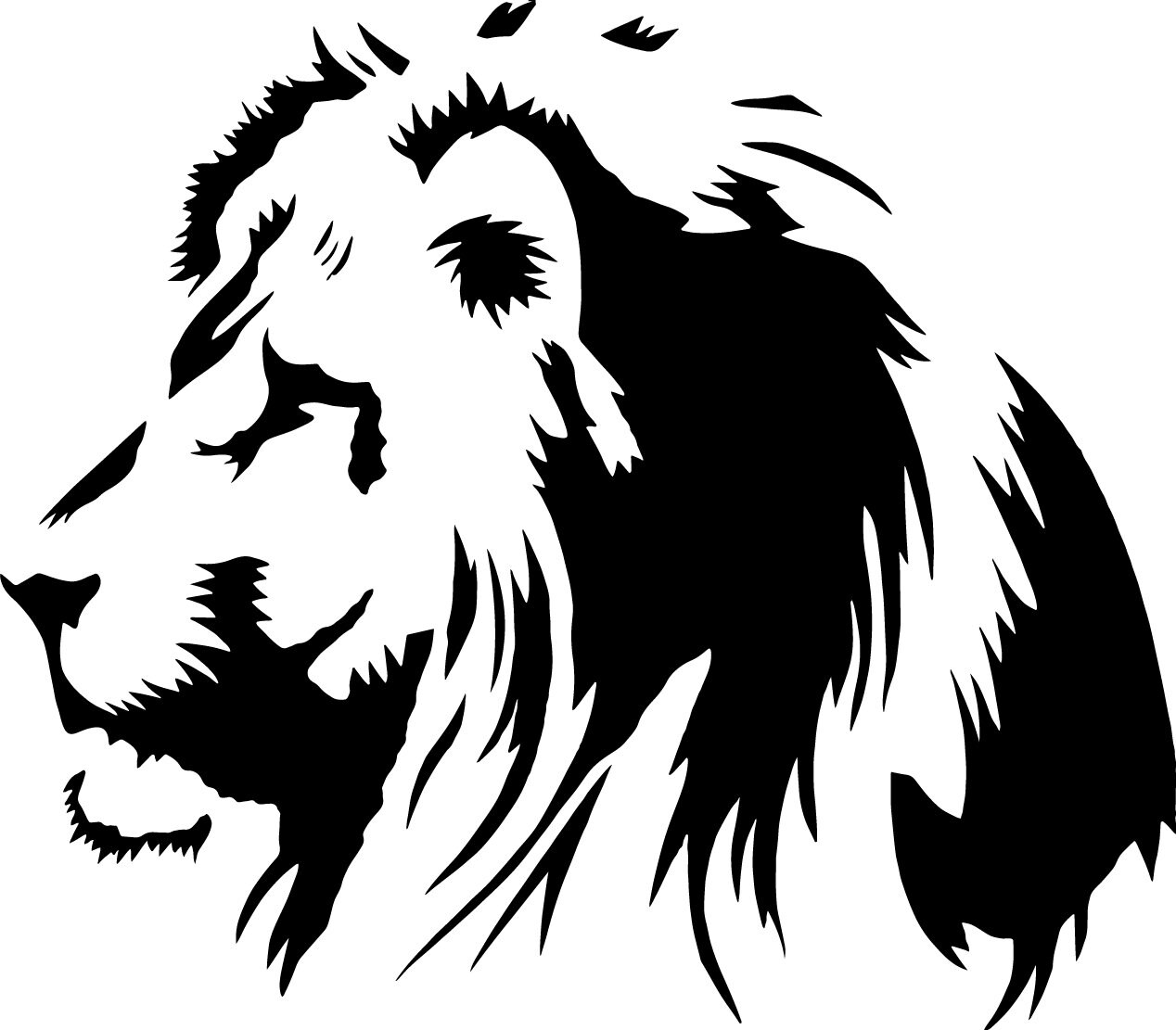 Lion head stencil for airbrushing t shirts Etsy
